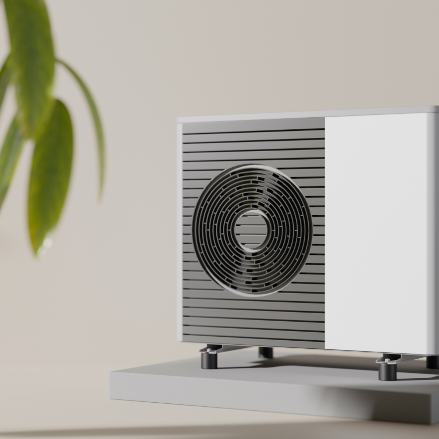 la pompe à chaleur limite considérablement les émissions de CO₂.