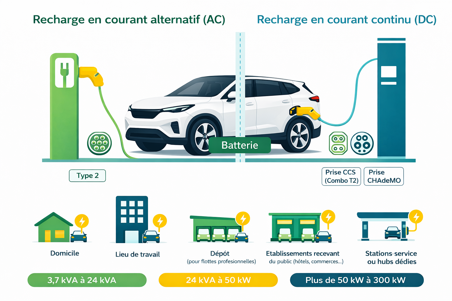 Fonctionnement d'une borne de recharge